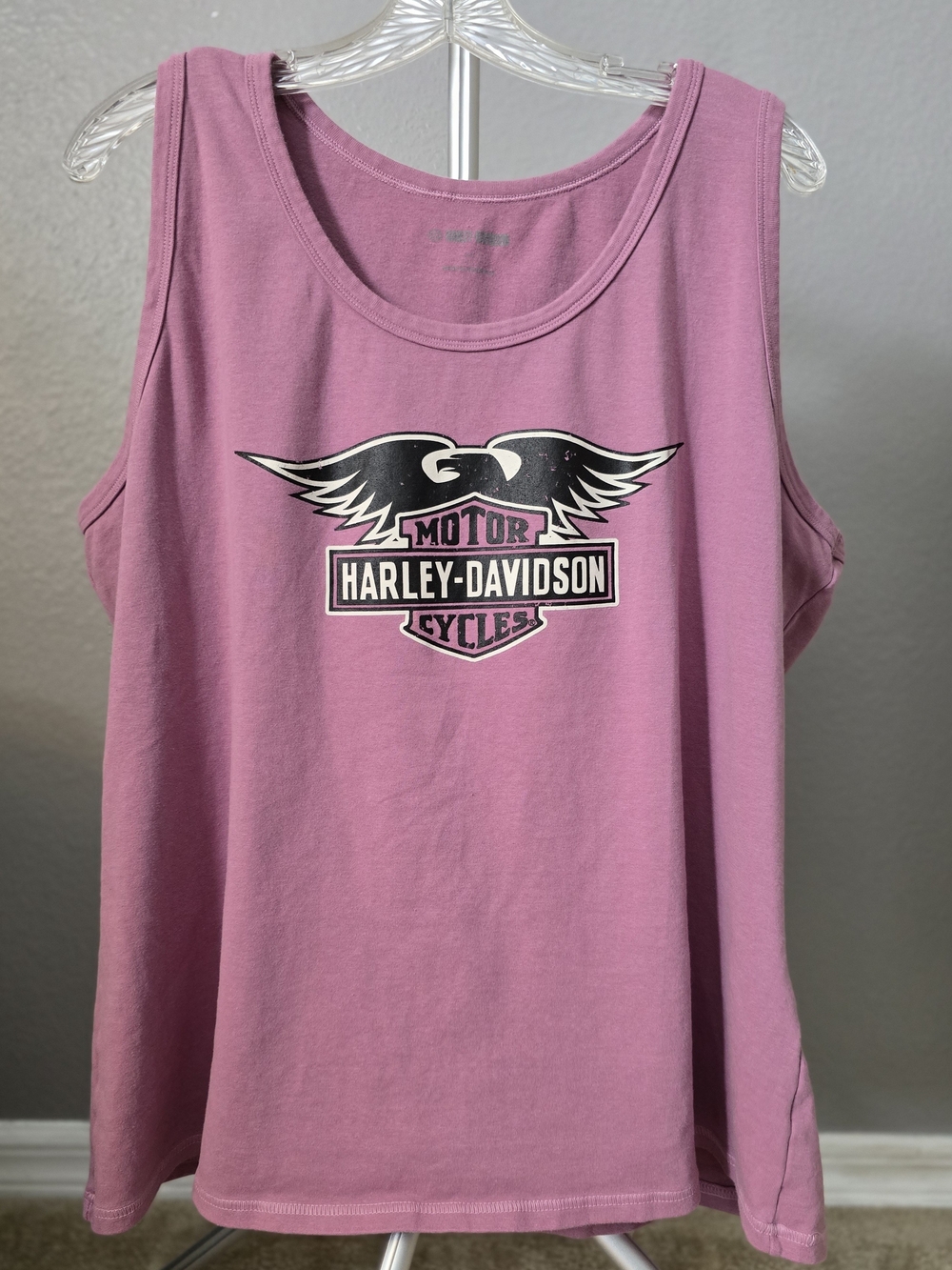 Harley-Davidson 3W Pink Eagle Logo Tank Top Plus Size Biker Motorcycle